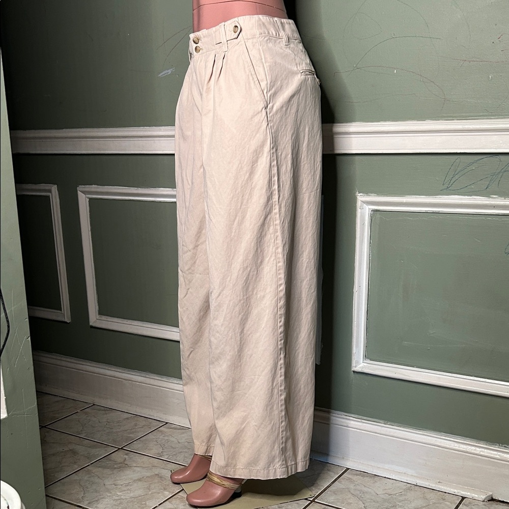 Madewell Cream Wide-Leg Trousers